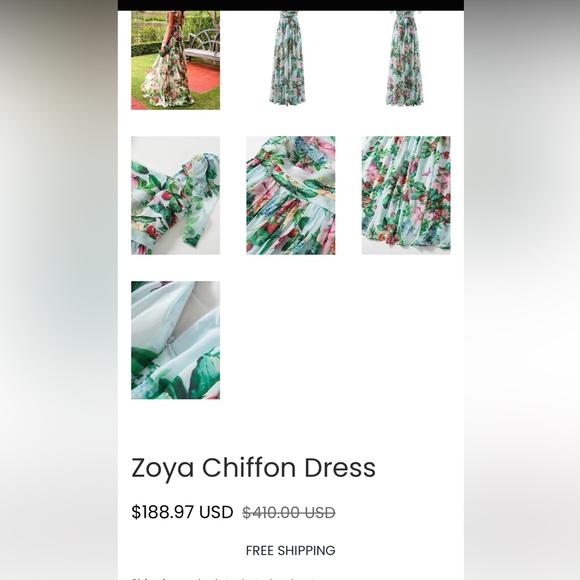 Two Zoya Chiffon dresses from My House of Fashion. One large. One medium. - Picture 4 of 4